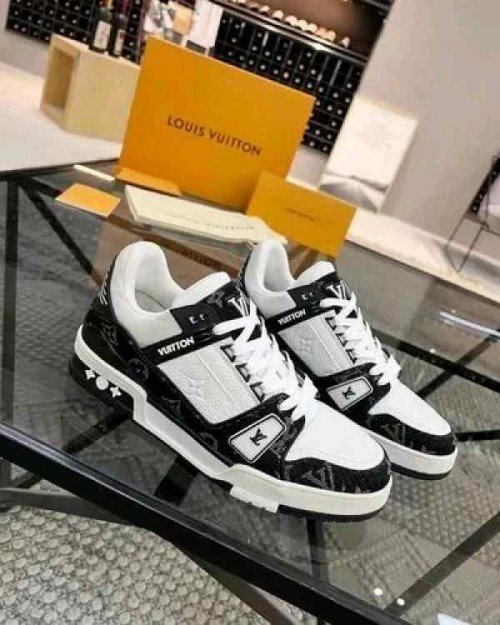 Louis Vuittton LV Trainer Monogram White Black Denim TOP BATCH UA - Image 4