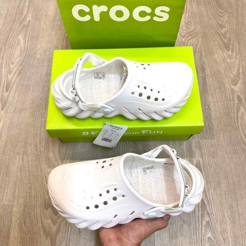 Crocs Echo Super Soft Premium All White Clogs