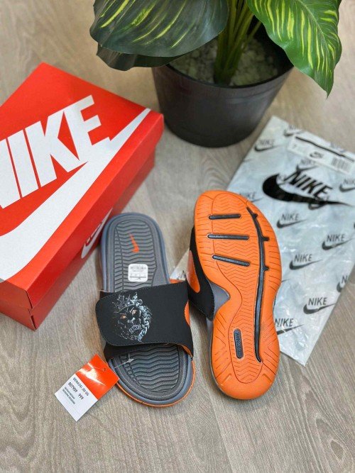 Nike Air LeBron Premium Grey Black Slides - Image 2