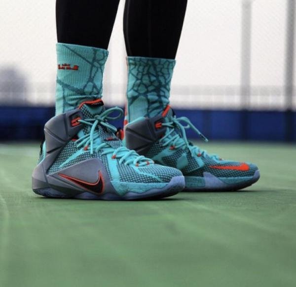 Lebron 12 NSRL Teal Grey   TOP BATCH UA - Image 3