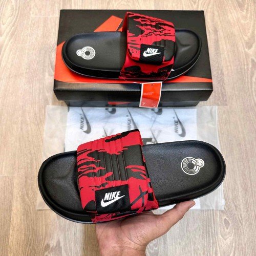 Nike Offcourt Adjust Camo Red Black Slides