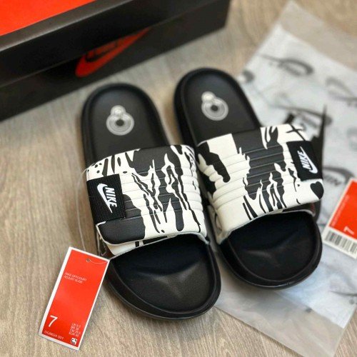 Nike Offcourt Adjust Camo White Black Slides - Image 2