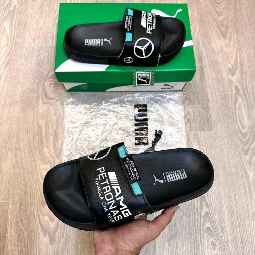 Puma MAPF1 Leadcat 2 0 Black Blue Premium Slides