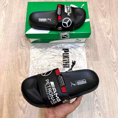 Puma MAPF1 Leadcat 2 0 Black Red Premium Slides