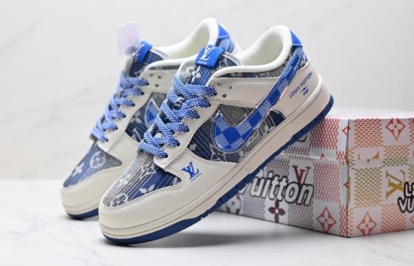 Nike SB Dunk X Louis Vuitton Blue TOP BATCH UA - Image 5