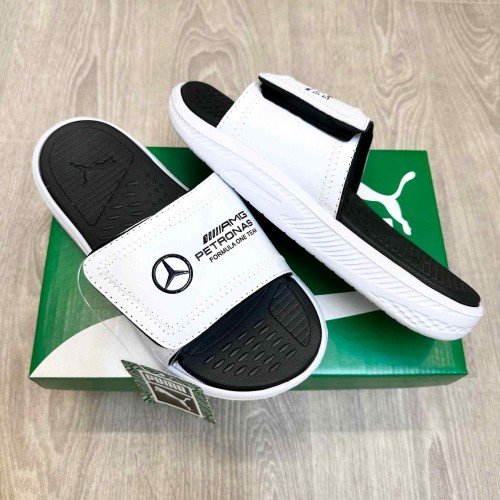 Puma X Mercedes AMG Petronas F1 Soft Ride White Black Flip Flop
