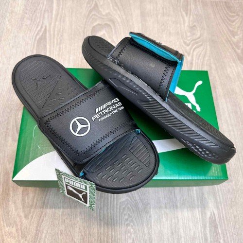 Puma X Mercedes AMG Petronas F1 SoftRide Black Spectra Green Flip