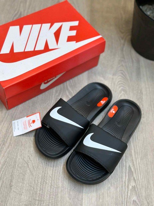 Nike Victori One Logo Black White Flip-Flop - Image 2