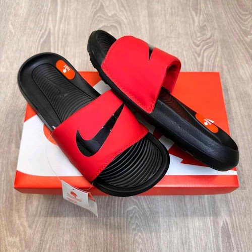 Nike Victori One Logo Red Black Flip-Flop