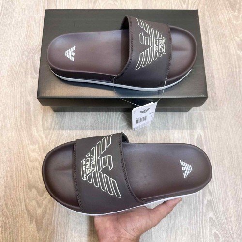 Emporio Armani Soft Cusion Premium Brown Flip Flop