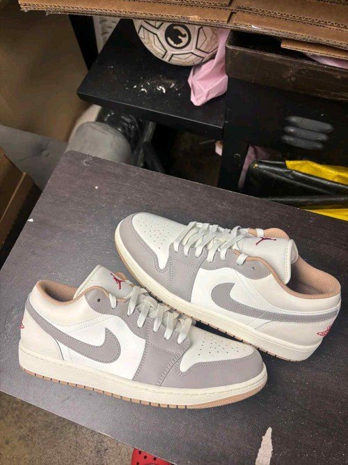 Nike Air Jordan Retro 1 Low Silver College Grey Hemp TOP BATCH UA - Image 2