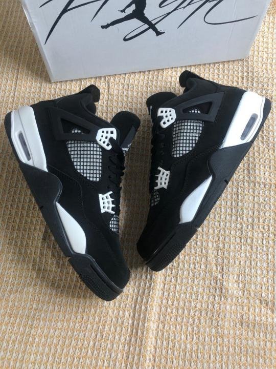 Nike Air Jordan Retro 4 Black White TOP BATCH UA - Image 3