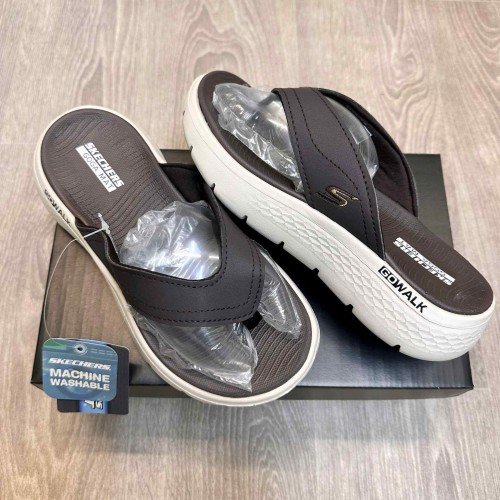 Skechers Go Walk Comfort Premium Navy Beige Simplex
