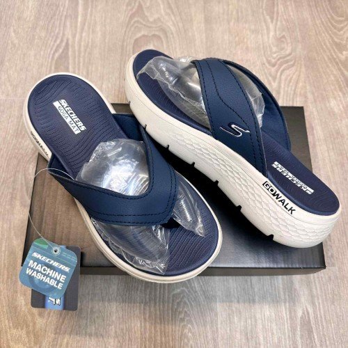 Skechers Go Walk Comfort Premium Navy Beige Simplex