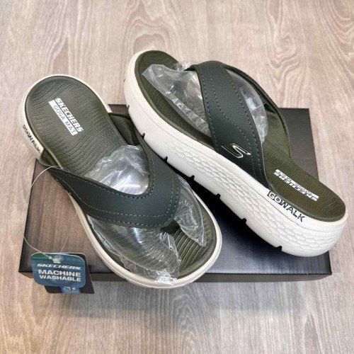 Skechers Go Walk Comfort Premium Green Beige Simplex