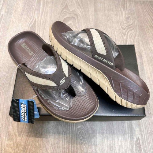 Skechers Go Recover Premium Brown Khaki Simplex