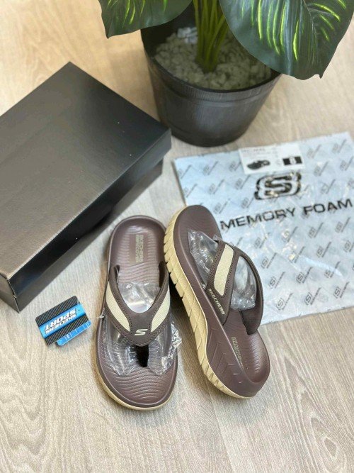 Skechers Go Recover Premium Brown Khaki Simplex - Image 2