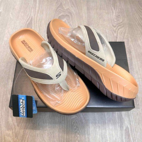 Skechers Go Recover Premium Khaki Brown Simplex