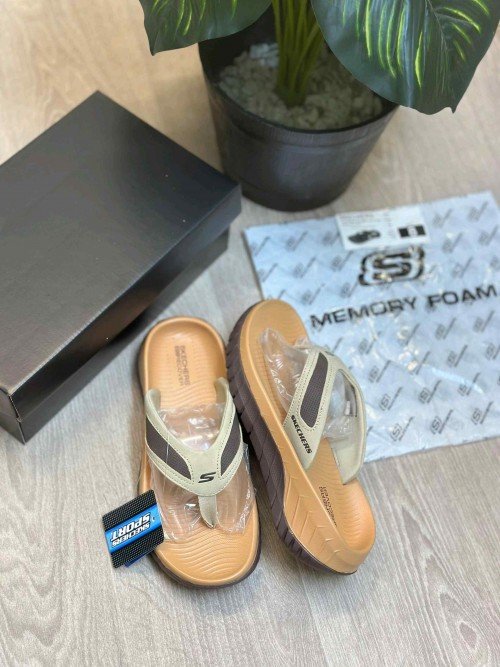 Skechers Go Recover Premium Khaki Brown Simplex - Image 2