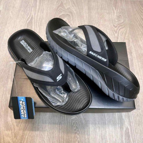 Skeches Go Recover Premium Black Grey Simplex