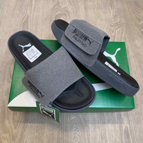 Puma Leadcat Palermo Foil Dark Grey Black Slides