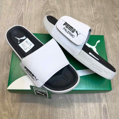 Puma Leadcat Palermo Foil White Grey Black Slides