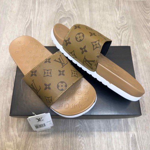 Louis Vuitton Monogram Soft Cusion Beige White Flip Flop