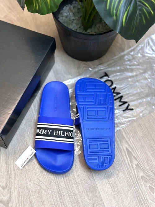 Tommy Hilfiger Premium Royal Blue Pool Slides - Image 2