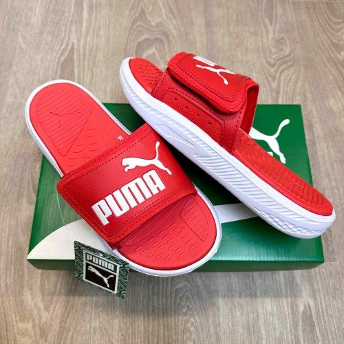 Puma Softride Adjust Premium Red White Flip Flop