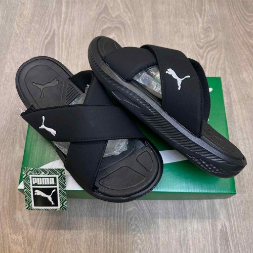 Puma Softride Seave Cross Strap Black Slides