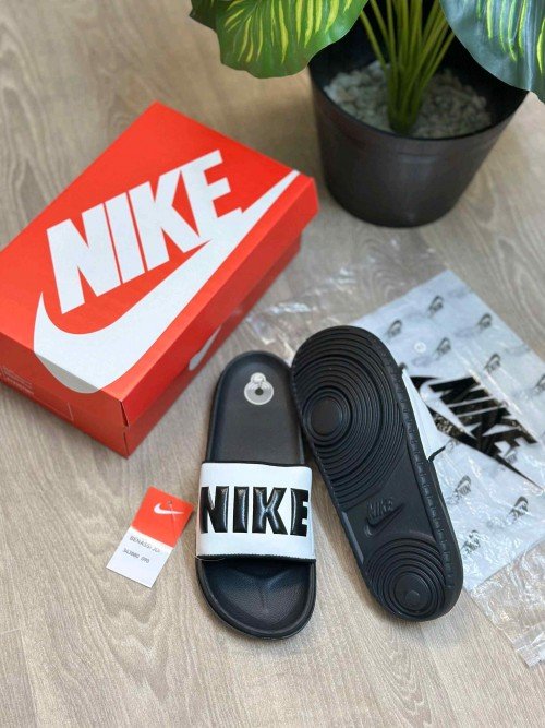 Nike Offcourt Classic Premium White Black Flip Flop - Image 2