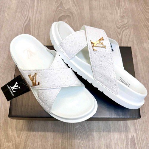 Louis Vuitton Venice Mule Premium White Slides