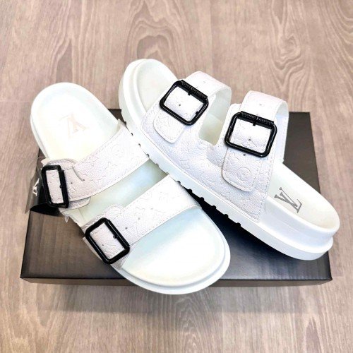 Louis Vuitton Venice Mule Premium White Slides