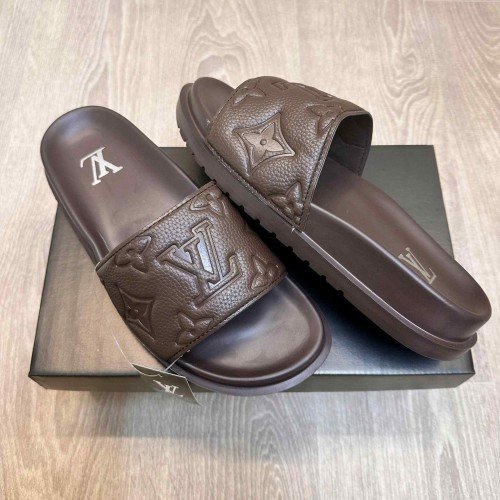 Louis Vuitton Monogram Brown Premium Slides
