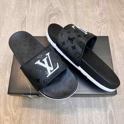 Louis Vuitton Monogram Soft Cusion Premium Black Flip Flop