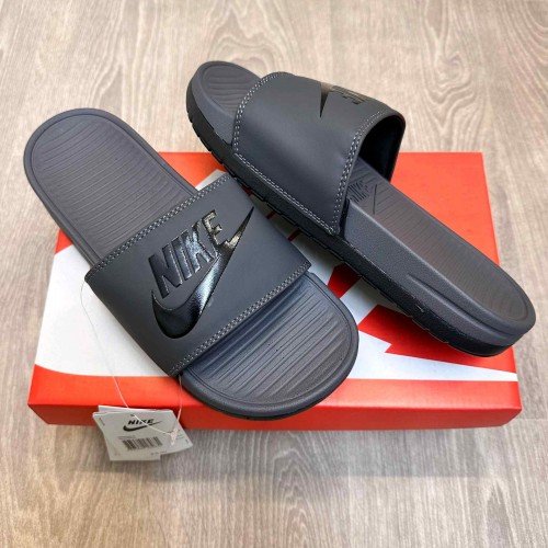 Nike Ultra Comfort Soft Cusion Grey Black Flip Flop