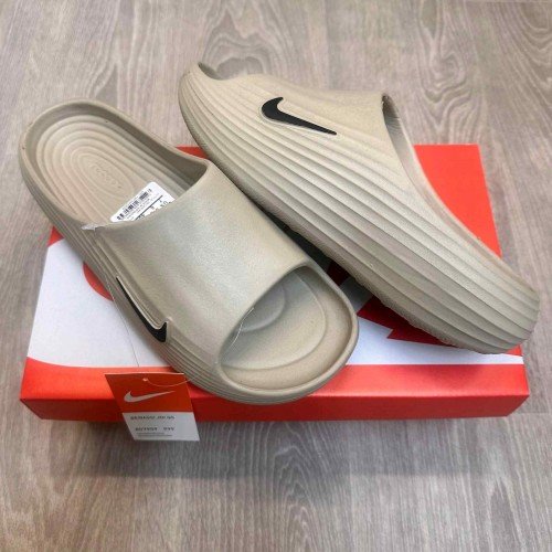 Nike React X Rejuven8 Beige Black Slides