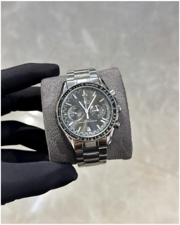 Omega Speedmaster Chronograph Grey Dial Stainless Steel Watch - Image 2