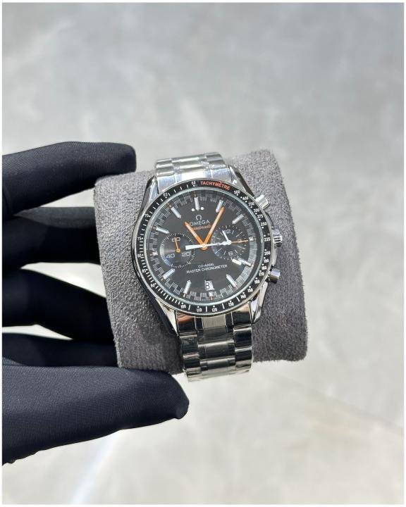 Omega Speedmaster Racing Chronograph – Black Dial with Orange Accents - Image 2