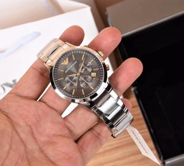 Emporio Armani Classic Silver Black Gold - Image 4