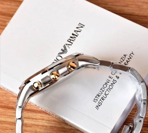 Emporio Armani Classic Silver Black Gold - Image 3