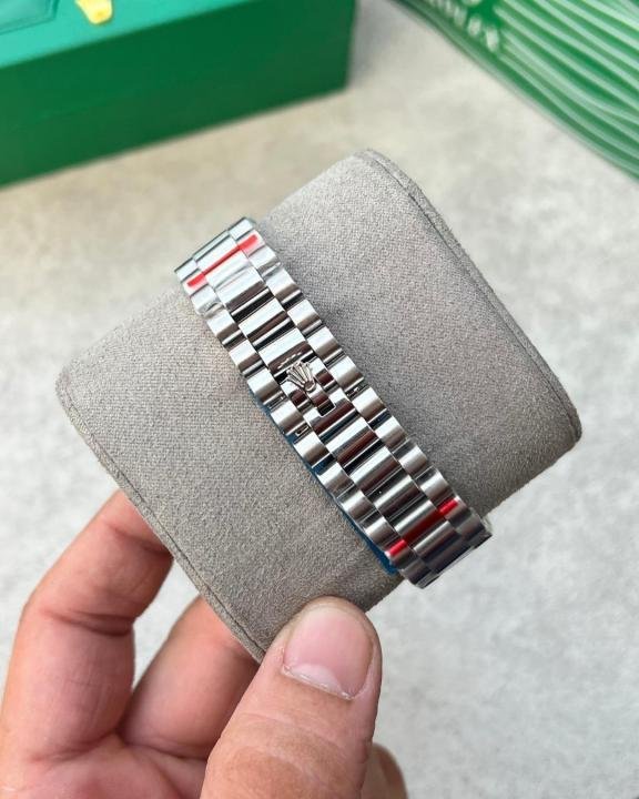 Rolex Oyster Perpetual Day-Date Black Dial Watch - Image 3