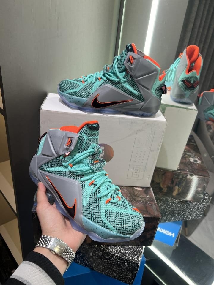 Nike Lebron 12 NSRL Teal Grey TOP BATCH UA - Image 3