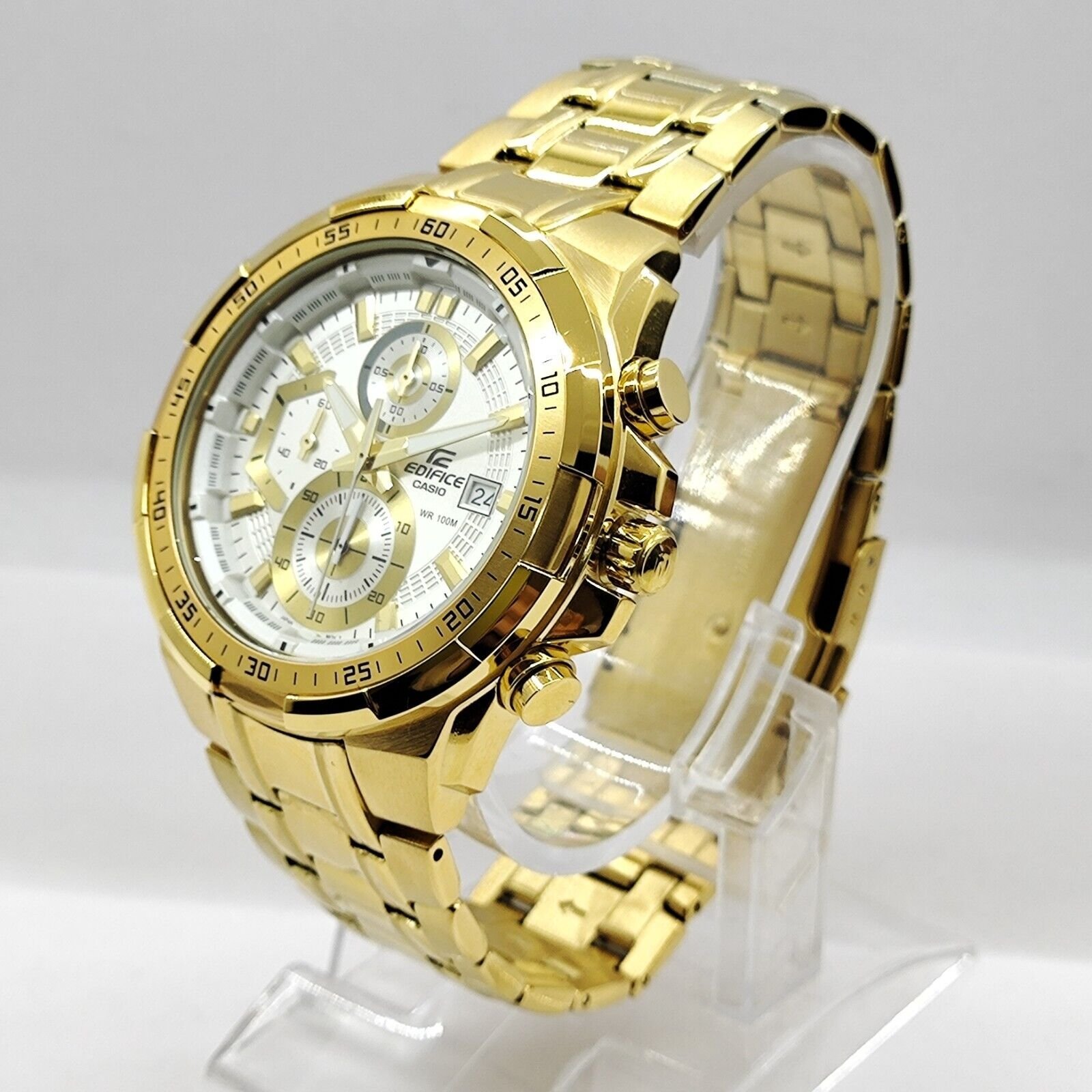 Edifice Gold White Metal Watch - Image 5