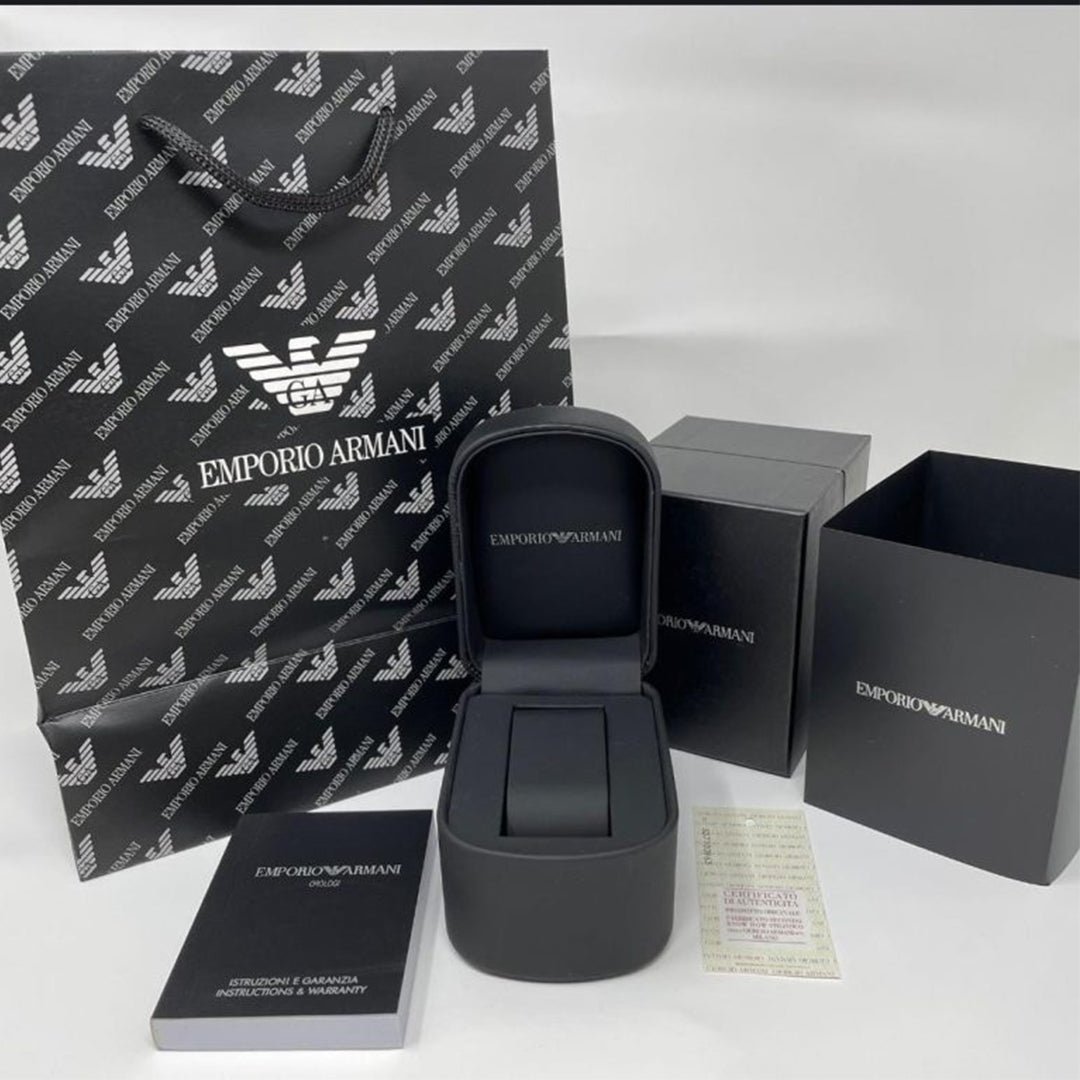 Armani Ceramica Black Silver Metal Watch - Image 3