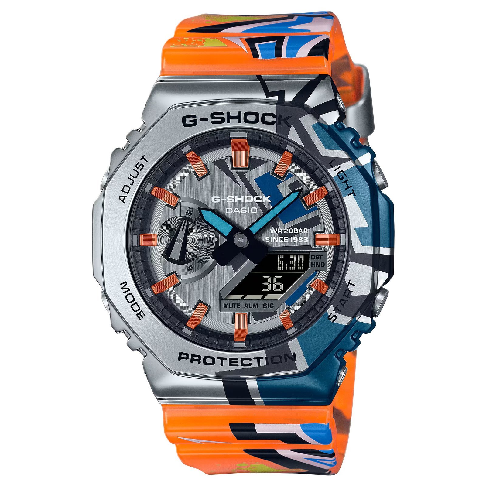 G-shock Gm 2100 Stainless Steel Orange Watch