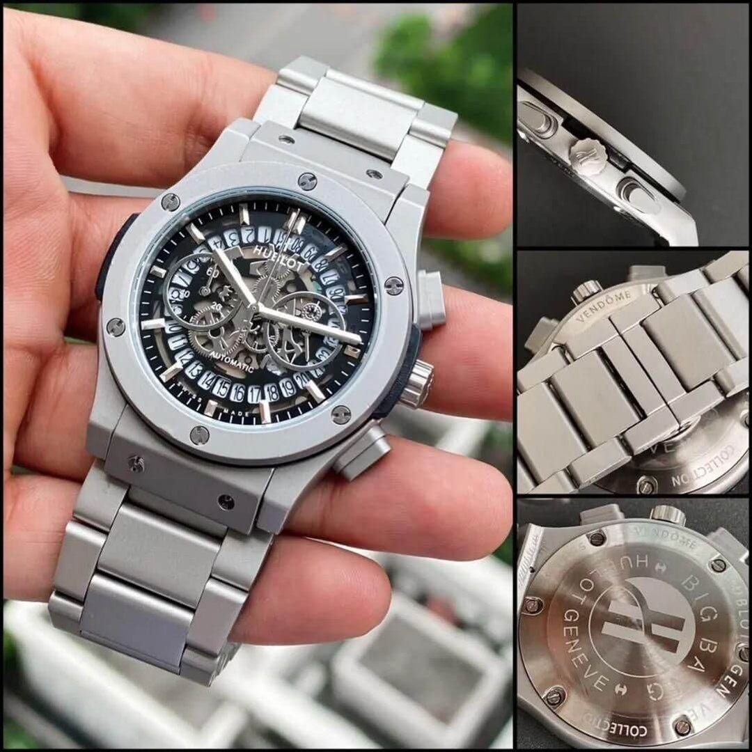 Hublot Silver Grey Automatic Metal Watch - Image 3