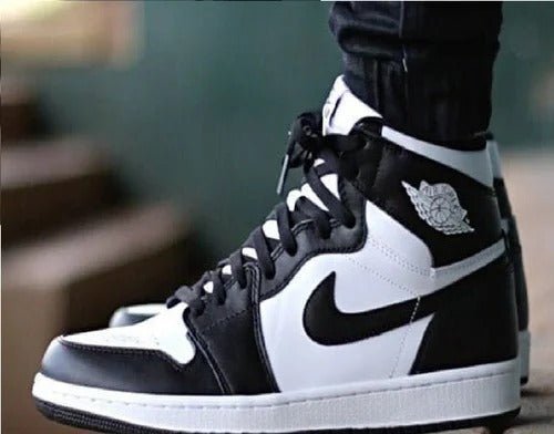 Branded Air Retro 1 Black And white Sneakers High Ankle - Image 4