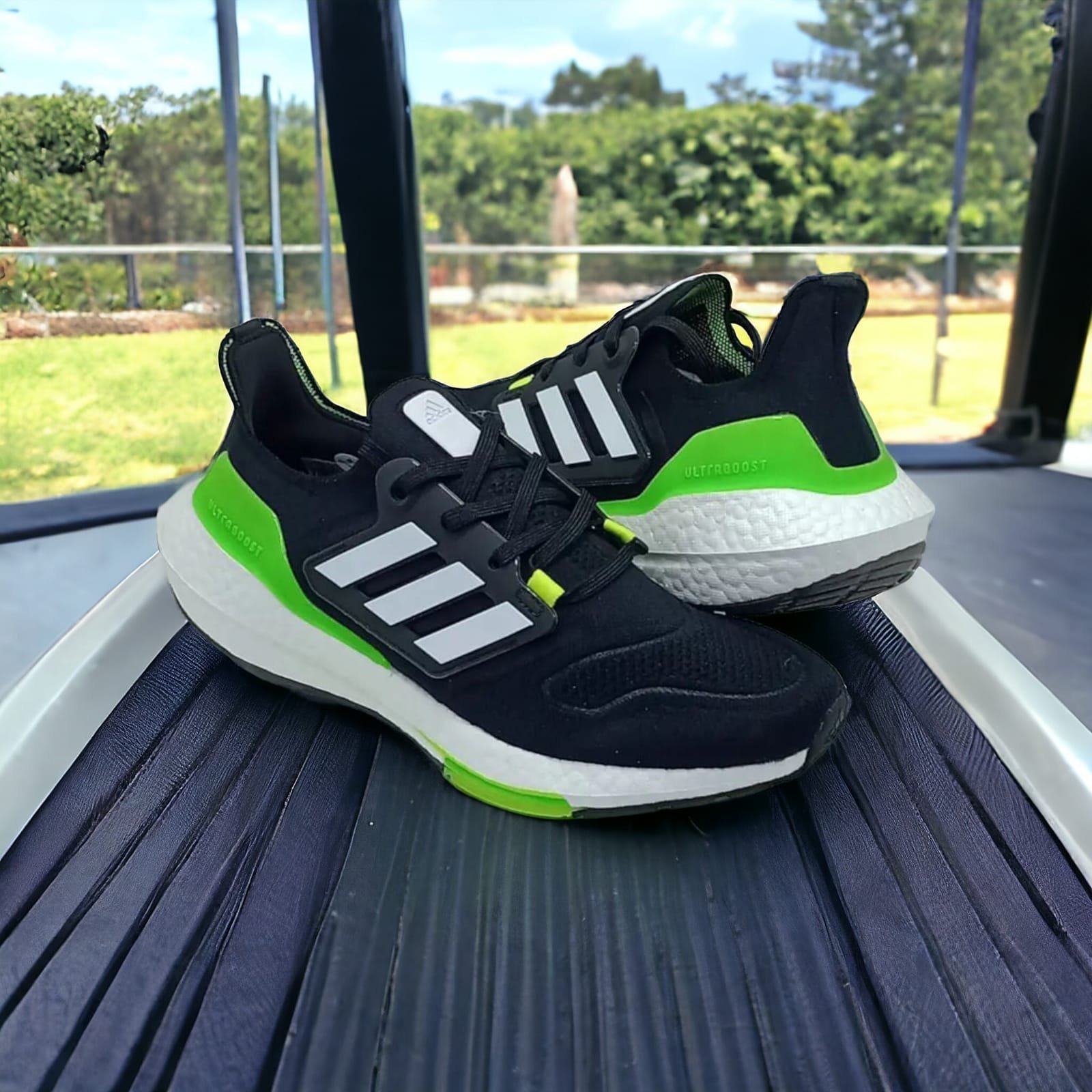 Branded Ultra Boost 22 Running Shoes Black Neon For Men's" - Image 3