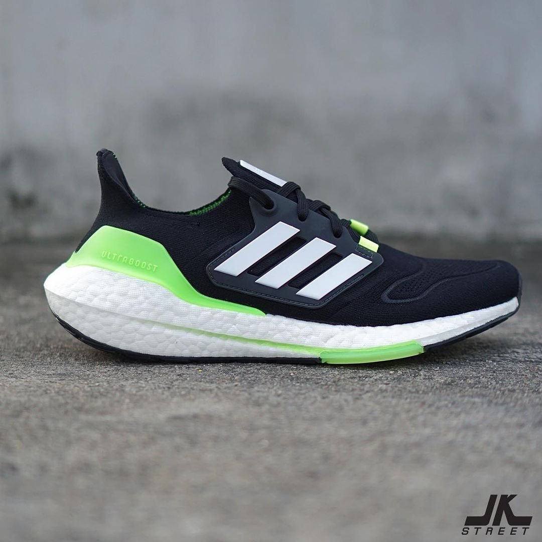 Branded Ultra Boost 22 Running Shoes Black Neon For Men's" - Image 5